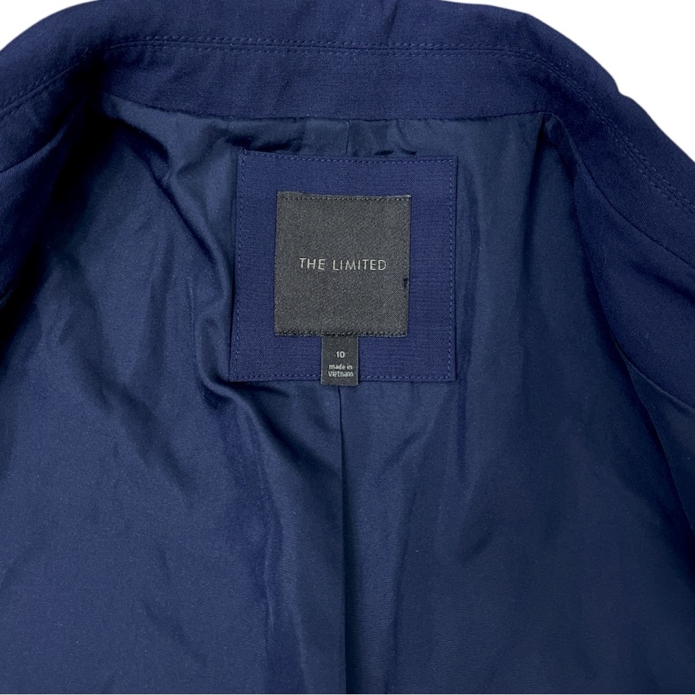 The Limited Women Blue Navy Tailored Fit Blazer with Notched Lapels Size 10 - Picture 8 of 11